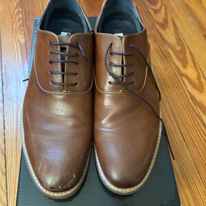 Steve Madden Men's Brown/Cognac Leather Dress Shoes